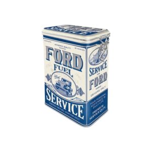 Nostalgic-Art Clip Top Storage Tin Ford Fuel and Service
