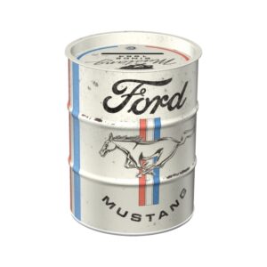 Nostalgic-Art Metal Money Box Oil Barrel Ford Mustang